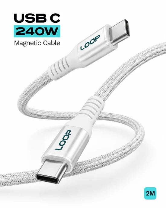 LOOP 240W Magnetic USB C Cable 2M