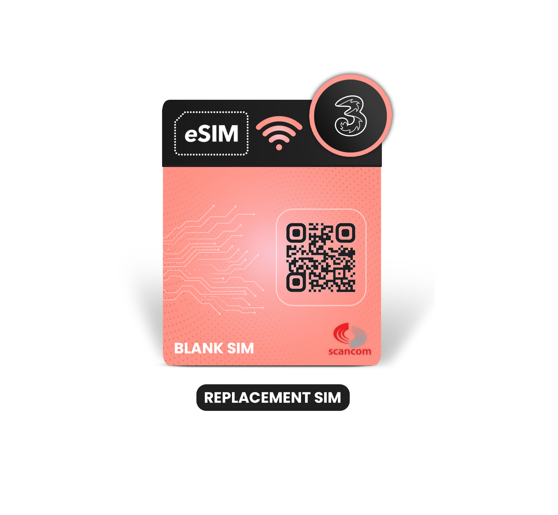 Three Replacement eSIM