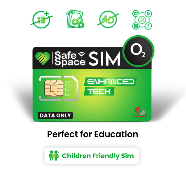 O2 Safe Space Unlimited Preloaded Data Sim Exp 08/01/2025 Enhanced Tech