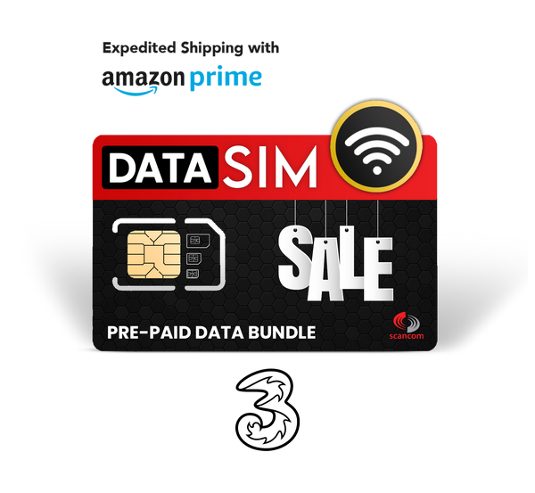 Three 400GB Preloaded Data Sim Per Month Exp 08/07/2025