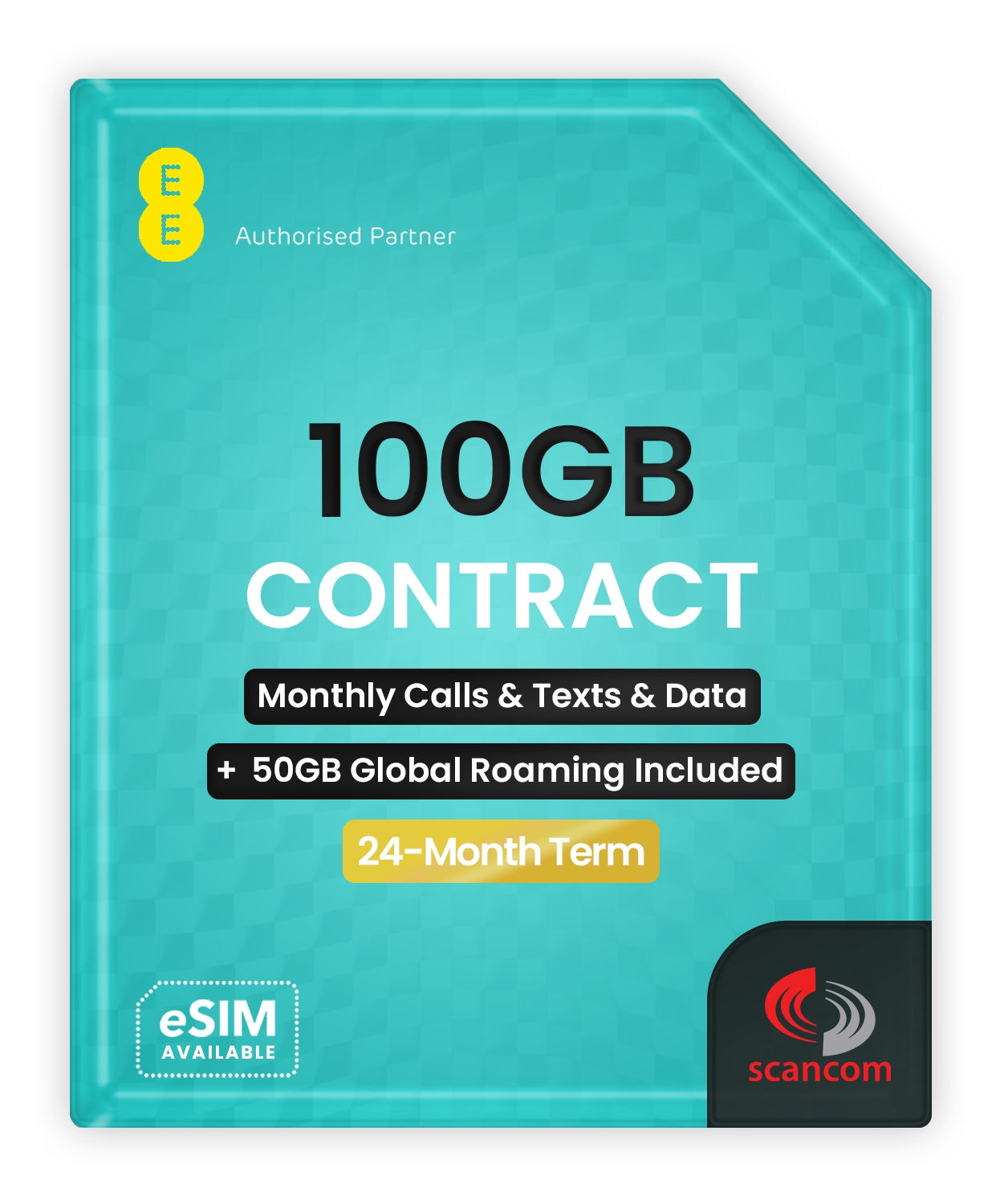 EE 100GB Calls, Texts & Data Contract + International Roaming - £19 per month