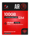 Vodafone Preloaded AIR Calls, Texts & Data Sim - Inclusive Global Roaming in 150 Countries / Places
