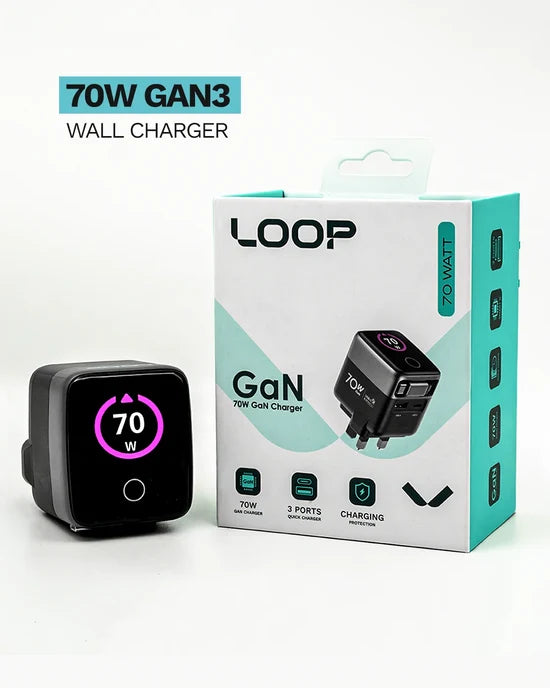 LOOP 70W GaN Charger Display