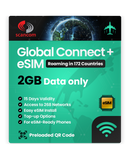Global Connect+ Roaming eSIM – 172 Countries, 268 Networks – QR Code Activation for eSIM Compatible Devices – Perfect for Travel