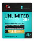 EE Unlimited Calls, Texts & Data Sim - £13 per month* for 36 months