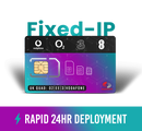 Multi Network Data SIM UK - Fixed-IP Quad Band Pay Monthly - 24hr Deployment