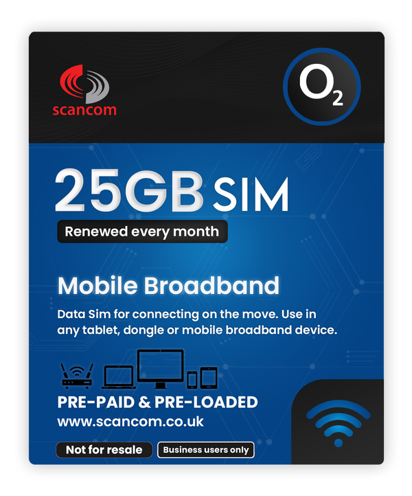 O2 25GB Preloaded Data & choose for how long