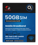 O2 5G Preloaded Data SIM - Perfect for unlocked Phones, Routers, Tablets and Wifi Dongles -  Choose your Duration