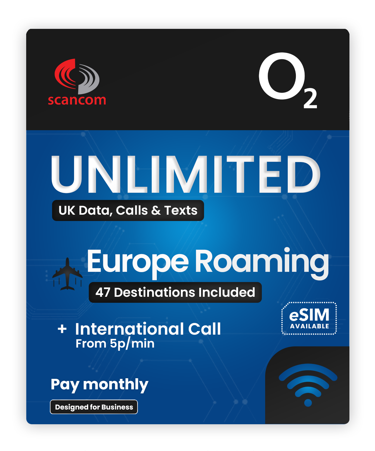 O2 Unlimited Data, Calls & Texts - Monthly Contract - £24 per month