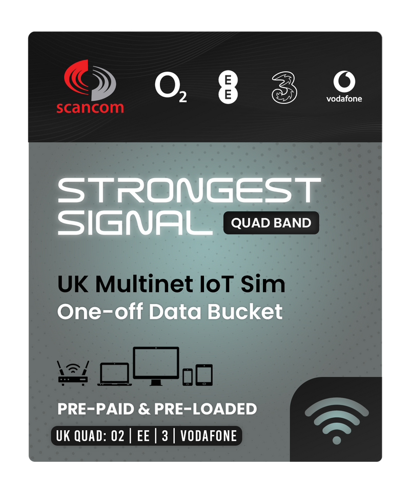 Multi Network Data SIM UK - EE O2 Three Vodafone Preloaded Data Every Month