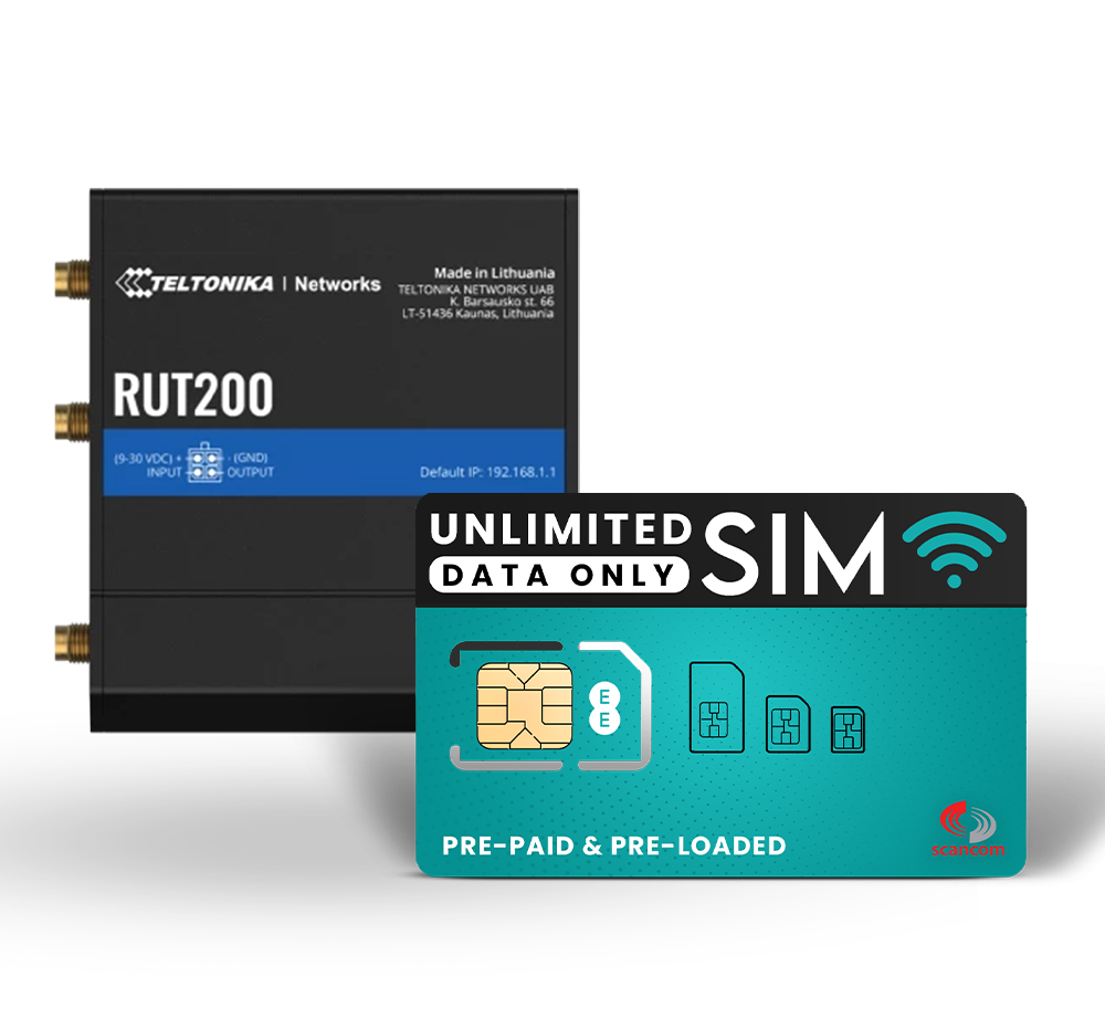 RUT200 LTE Cat 4 Router + Optional Data SIM