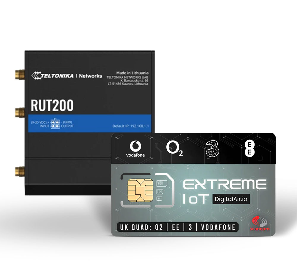 RUT200 LTE Cat 4 Router + Optional Data SIM