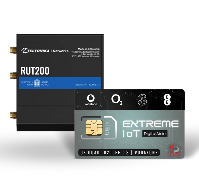 RUT200 LTE Cat 4 Router + Optional Data SIM