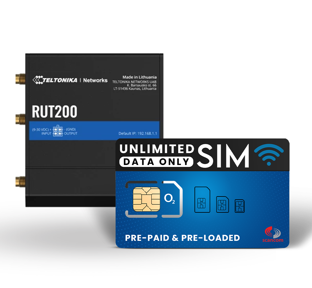 RUT200 LTE Cat 4 Router + Optional Data SIM
