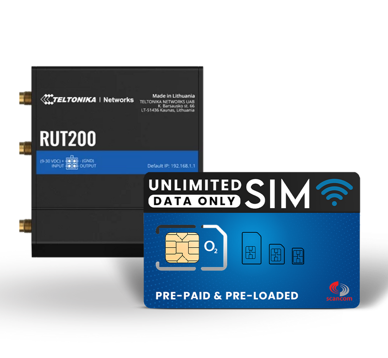 RUT200 LTE Cat 4 Router + Optional Data SIM
