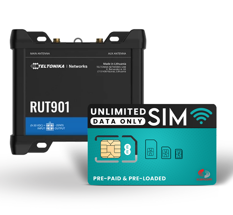 RUT901 LTE Cat 4 Router + Optional Data SIM
