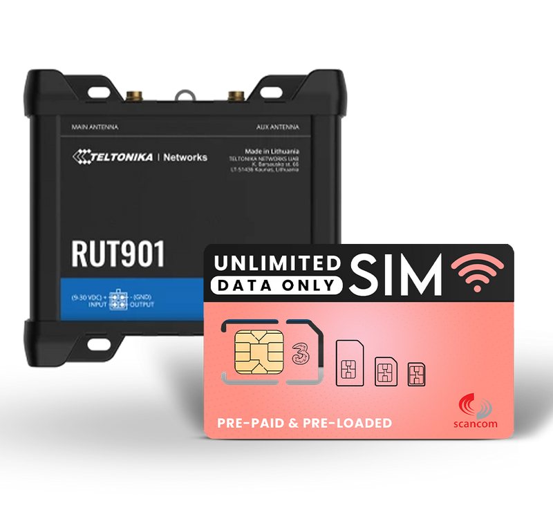 RUT901 LTE Cat 4 Router + Optional Data SIM