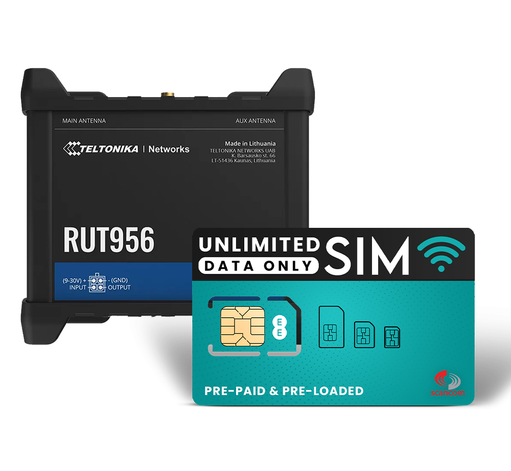 RUT956 Router Dual Sim + Optional Data SIMS