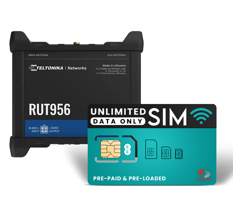 RUT956 Router Dual Sim + Optional Data SIMS