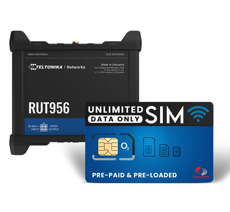 RUT956 Router Dual Sim + Optional Data SIMS