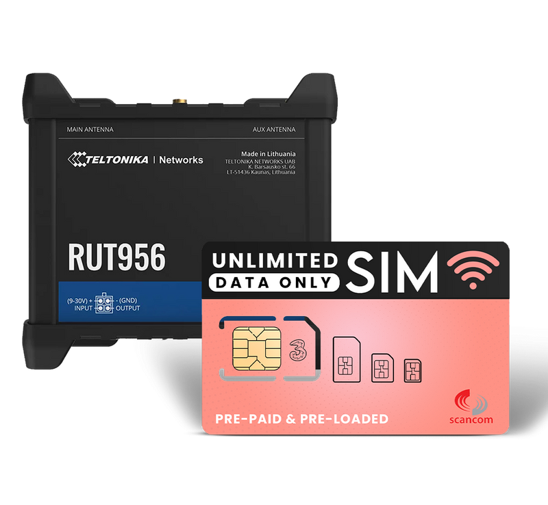 RUT956 Router Dual Sim + Optional Data SIMS