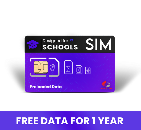 Registered Schools : FREE 80GB data per month approx. for a year on Three