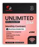 Three Unlimited Calls, Texts & Data Sim £11pm* 36 months - Access to Three & Vodafone*