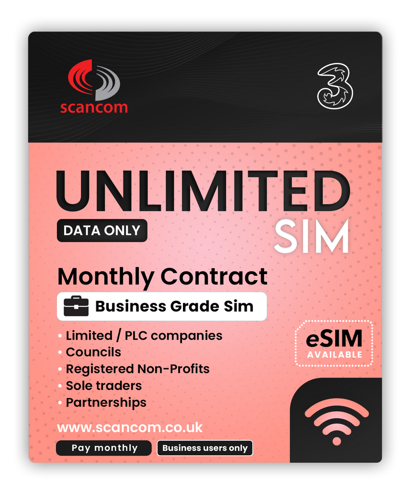 Three Data only Monthly Contract