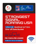 Multi Network Data SIM - North America (AT&T &/or T-Mobile) and UK Quad Band Preloaded Data for 12 Months One Off