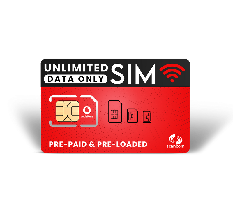 Vodafone SIM / eSIM - Unlimited UK Data & EU Roaming SIM Pre-Paid. You Choose How Long