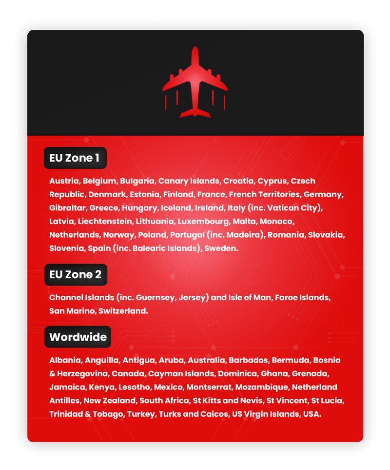 Vodafone UK Unlimited Data + 25GB per month Inclusive Global Roaming (79 Countries) - choose how long
