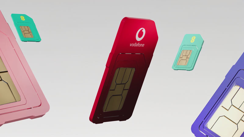 Hero video mockup - Vodafone SIM opening