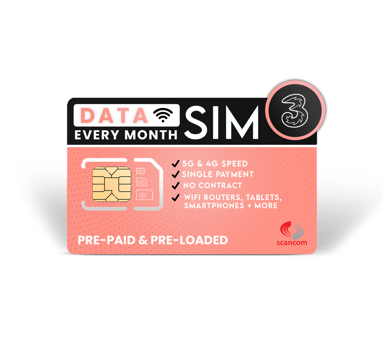 Three 350GB/Month Pre-Paid Data Sim Expires 08/07/2025 - Data Sim Sale