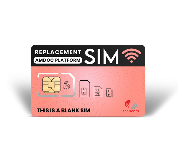 Three Replacement Sims (Scancom Pre-Paid)
