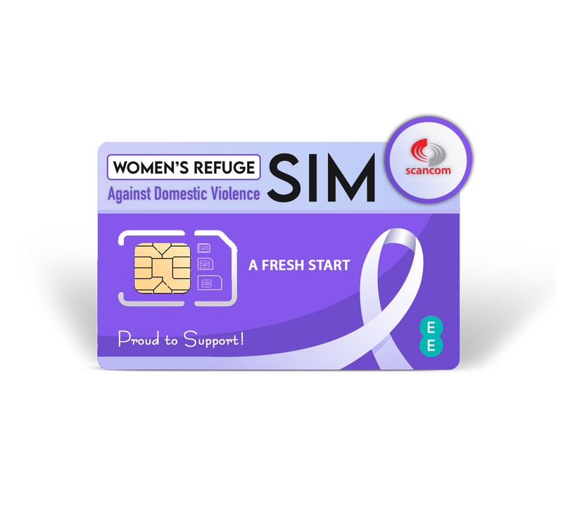 UK Registered Charity Sim Women's Refuge EE Unlimited Pre Paid Calls, Texts & Data Sim Exp 08.09.2025 One-Off Payment & Free DPD Next Day Delivery